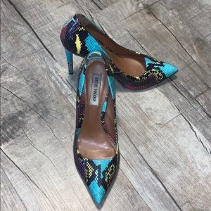 Steve Madden Multicolor Snakeskin Heel, SZ 9.5